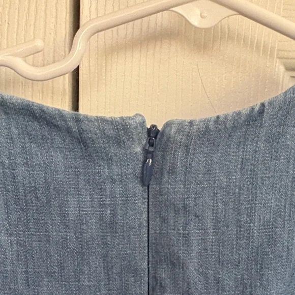 Reiss Denim Broderie Dress - Picture 7 of 7